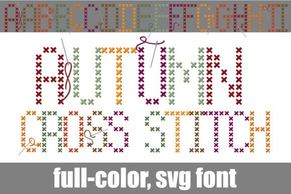 Autumn Cross Stitch: A Warm Typeface for Editorial Design