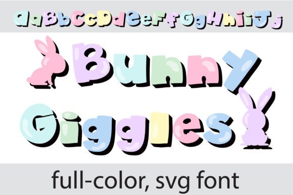 Bunny Giggles: A Playful Color Font for Small Business Branding