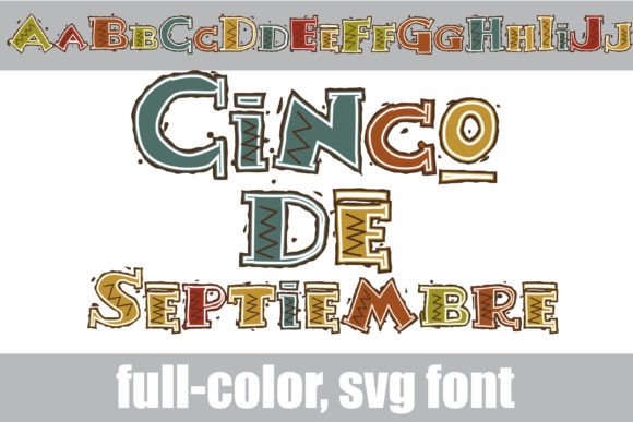 Cinco De Septiembre: A Vibrant Color Font for Makers