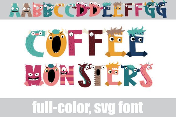 Coffee Monsters: A Color Font for Playful Brand Identity