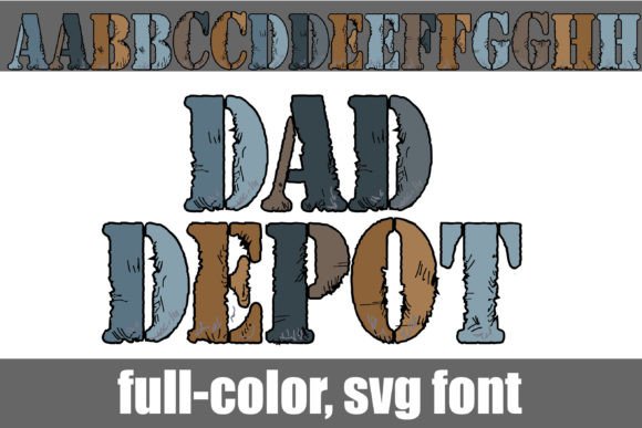 Dad Depot: A Playful Color Font for Bold Branding