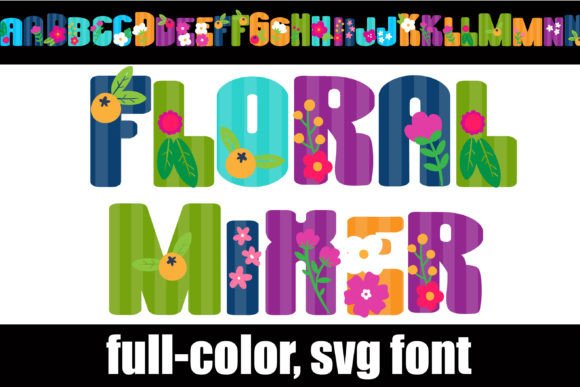 Floral Mixer Font Review: A Colorful Typeface for Bold Brands