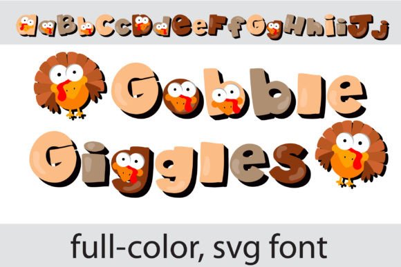 Gobble Giggles: A Whimsical Color Font for Handmade Creators