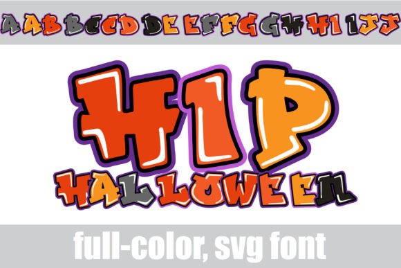 Hip Halloween: A Colorful Display Font for Editorial Impact
