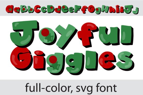 Joyful Giggles: A Festive Color Font for Holiday Campaigns