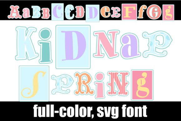 Kidnap Spring: A Pastel Color Font for Editorial Design