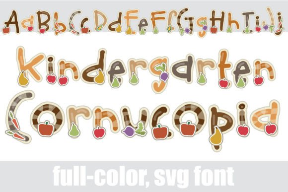 Kindergarten Cornucopia: A Colorful Typeface for Autumn Editorial Design