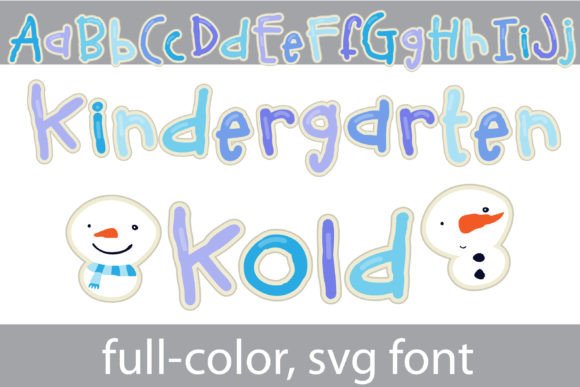 Kindergarten Kold: A Winter Color Font for Modern Web Design