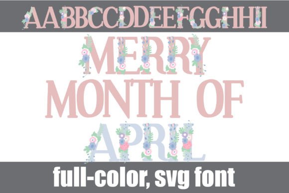 Merry Month of April: A Colorful Serif Font for Web Headers
