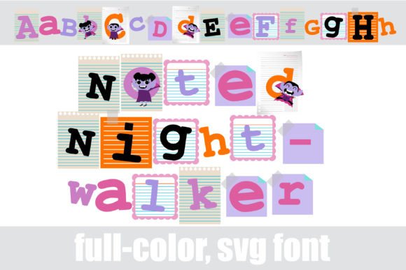 Noted Nightwalker: A Color Font for Memorable Branding