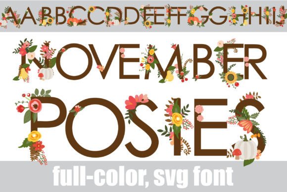 November Posies Font Review: A Colorful Typeface for Autumn Brands