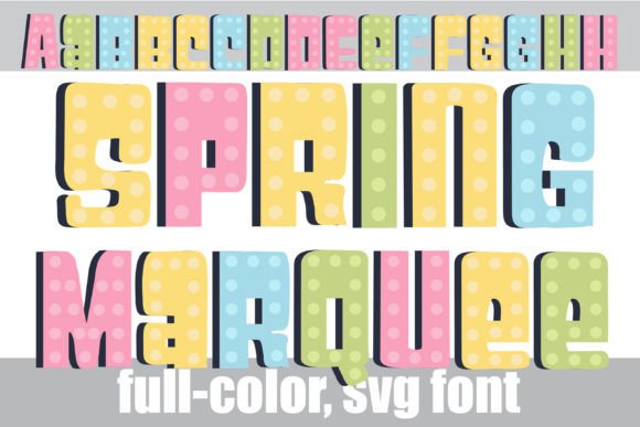 Spring Marquee: A Colorful Display Font for Crafters