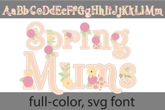 Spring Mums: A Colorful Serif Font for Web Design