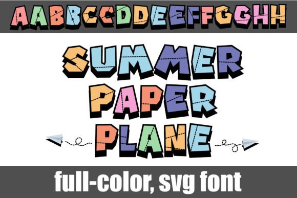 Summer Paper Plane: A 3D Color Font for Playful Branding