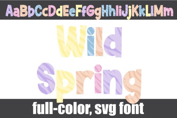 Wild Spring Font: Pastel Zebra Style for Crafters