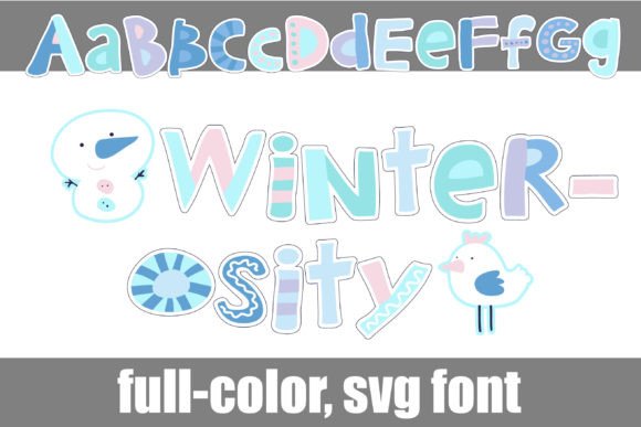 Winter-osity Font Review: A Whimsical Color Typeface for Branding